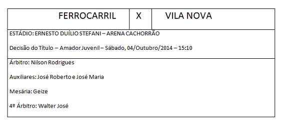 Arbitragem Amador, sábado 4 de Outubro - 2